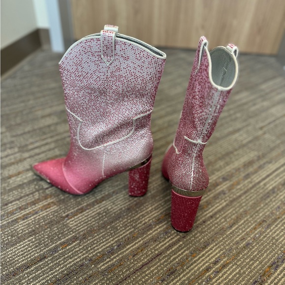 Daniel x Diamond Glitter Ombré Western Boot - Picture 2 of 8